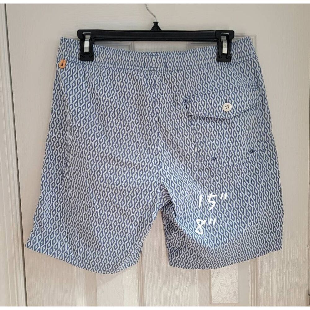 J.Crew Geometric Men Swim Trunks S 8" - Picture 3 of 8